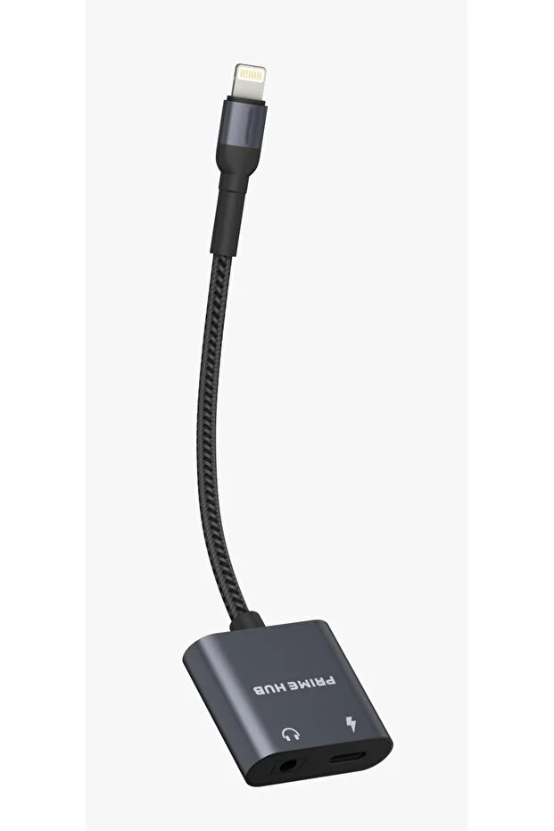 MATECHNO 2 in 1 lightning hub multiplexer cable charger and lightning aux converter coupler with headphone input